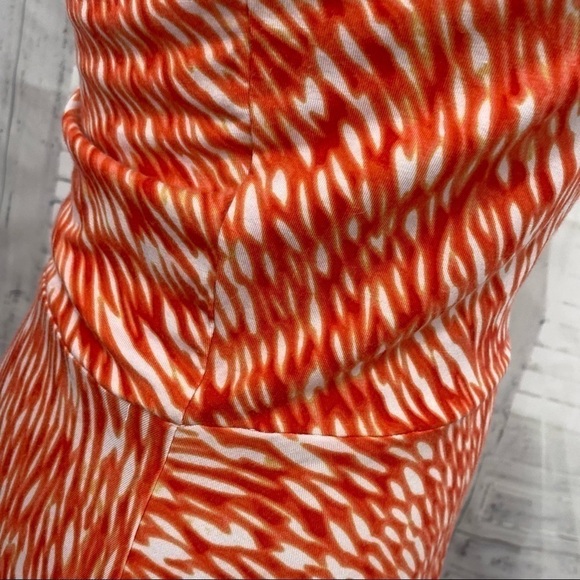 Athleta Small Starfish Orange White Reef Dress Sleeveless Scoop Neck Stretch - Picture 8 of 8